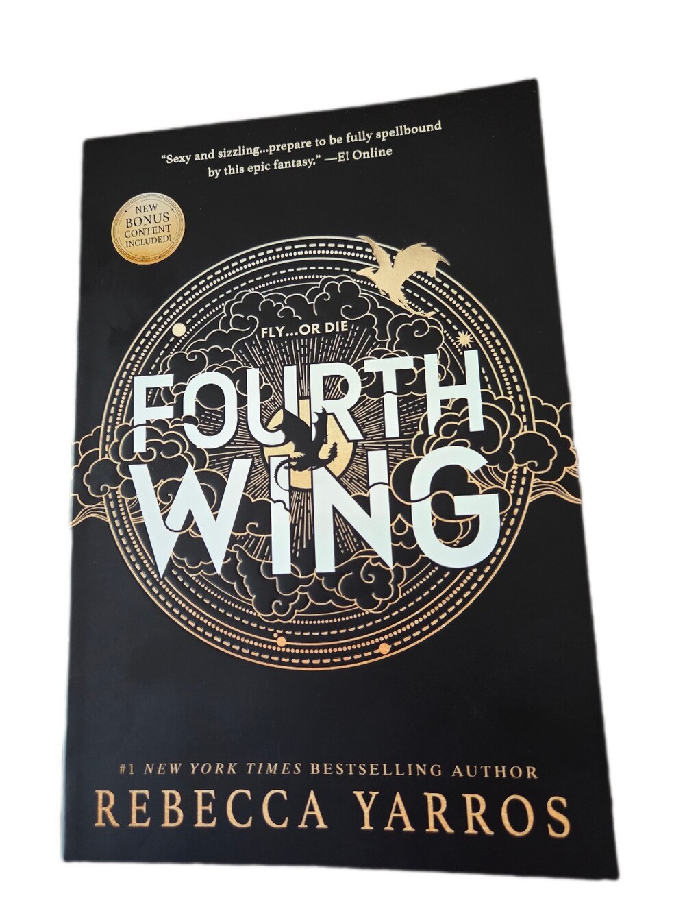 Fourth Wing Rebecca Yarros First Edition Paperback  Sprayed Edges